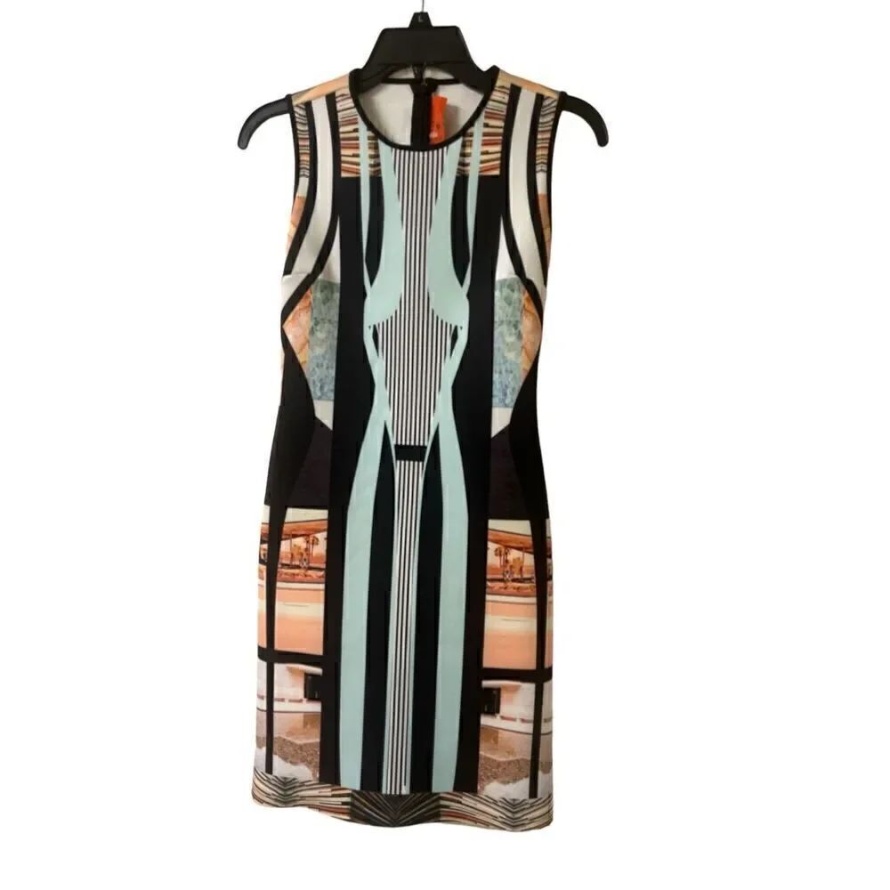 Clover Canyon dress bold funky print sz Small